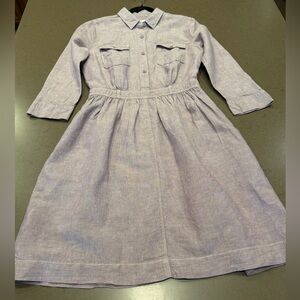 GAP Lavender Shirt Dress - Light Purple Sz: S